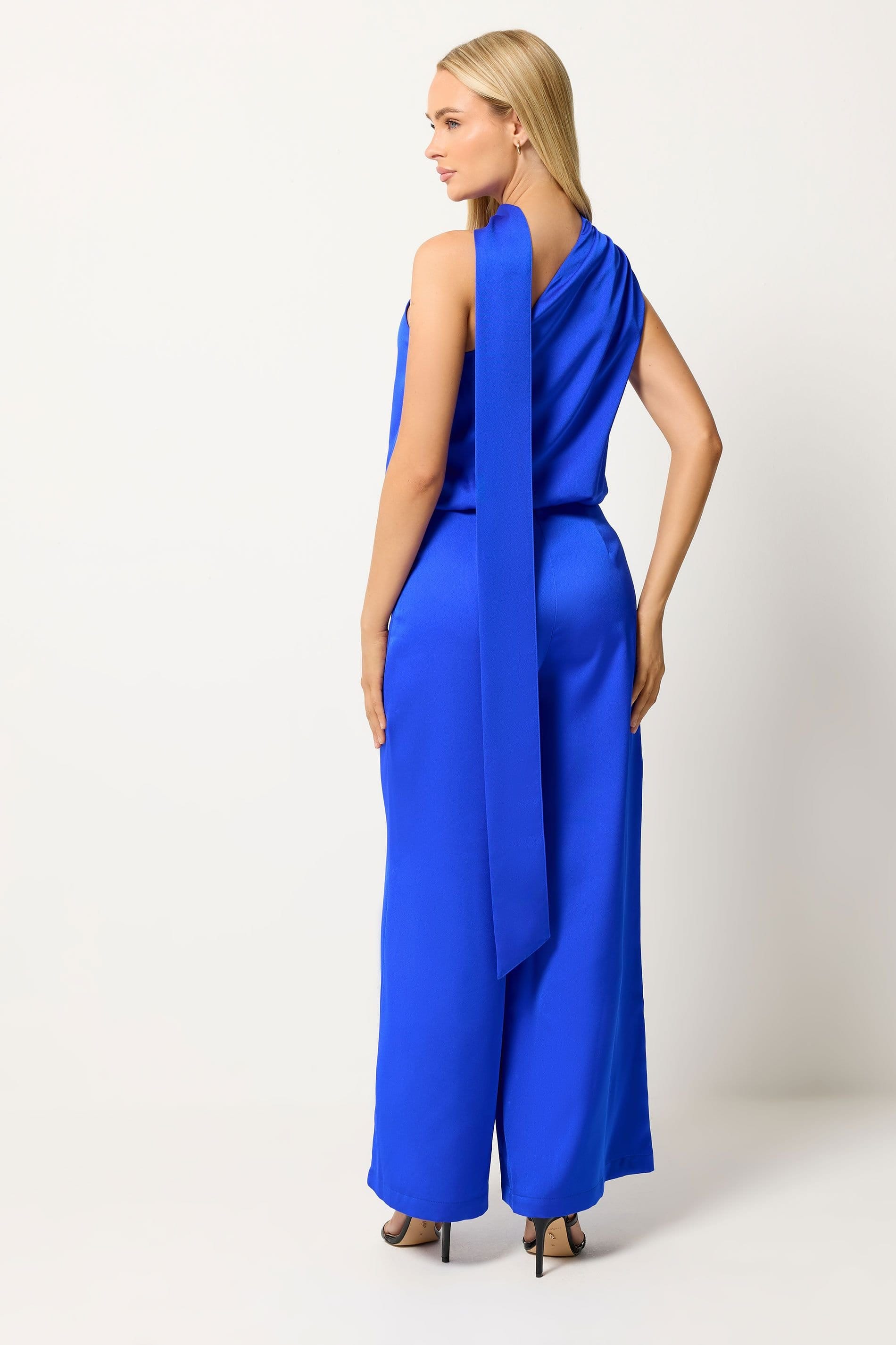 Star By Julien Macdonald Star by Julien Macdonald Women's Tie Neck Jumpsuit in Cobalt - 4
