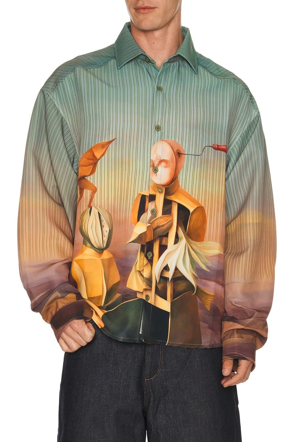 revolve Revolve Multi-Colour Graphic Long Sleeve Shirt