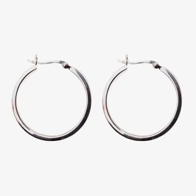 T.H.Baker T.H.Baker Women's Silver Hoop Earrings