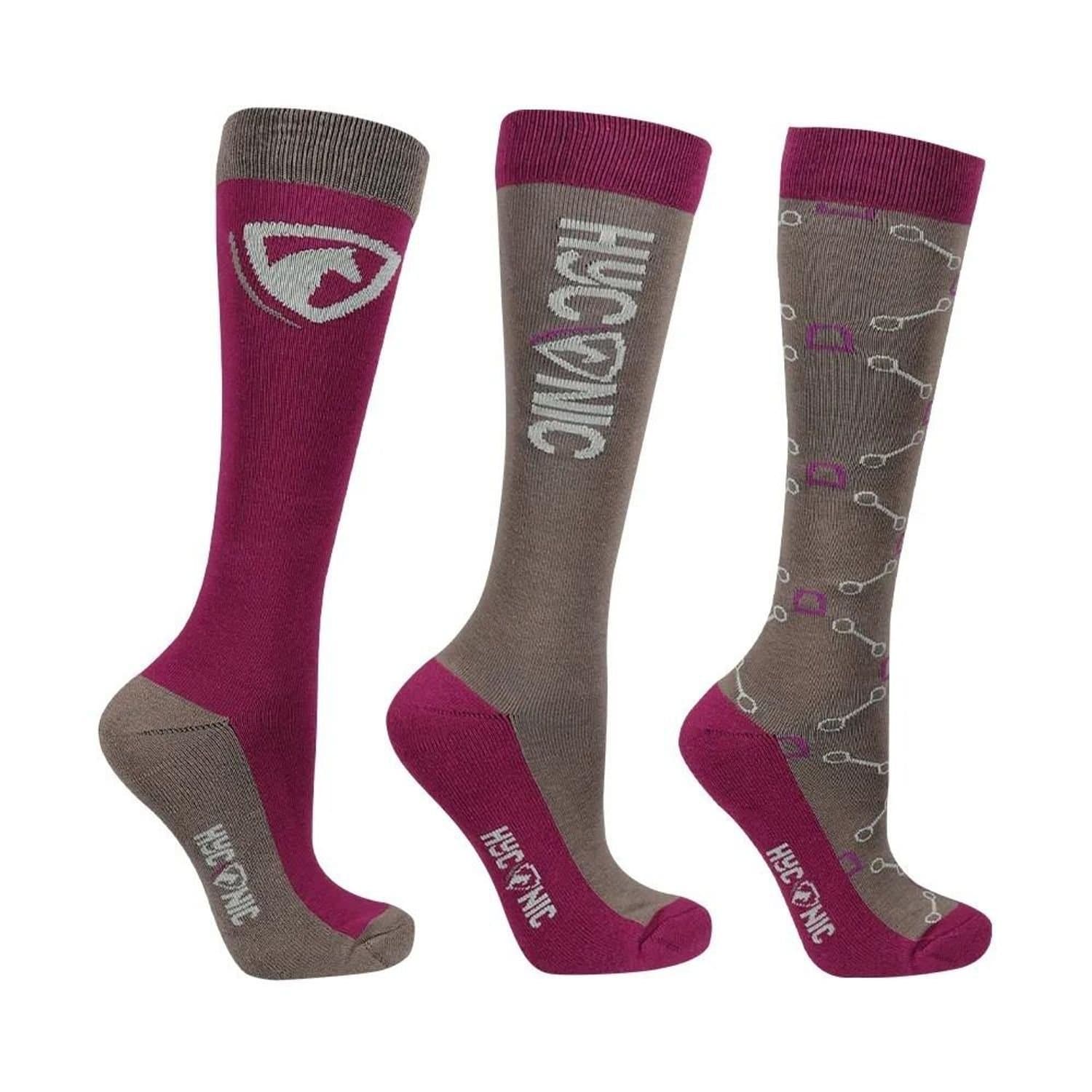 HYCONIC HYCONIC Men's Patterned Socks (Pack of 3) in Light Grey