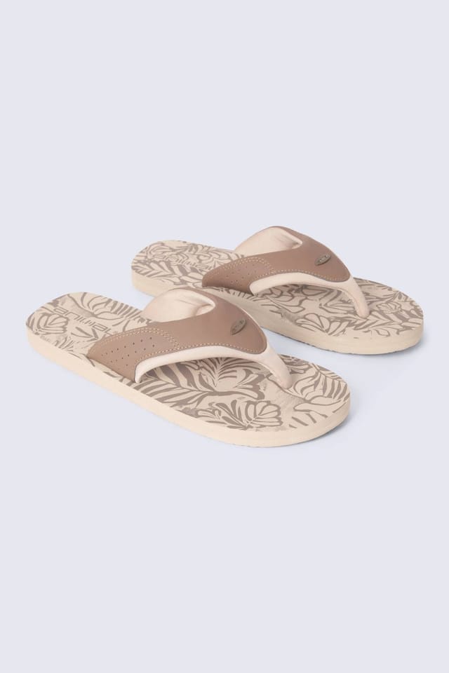 Animal Animal Men's Jekyl All Over Printed Lightweight Flip Flop in Light Beige - 2