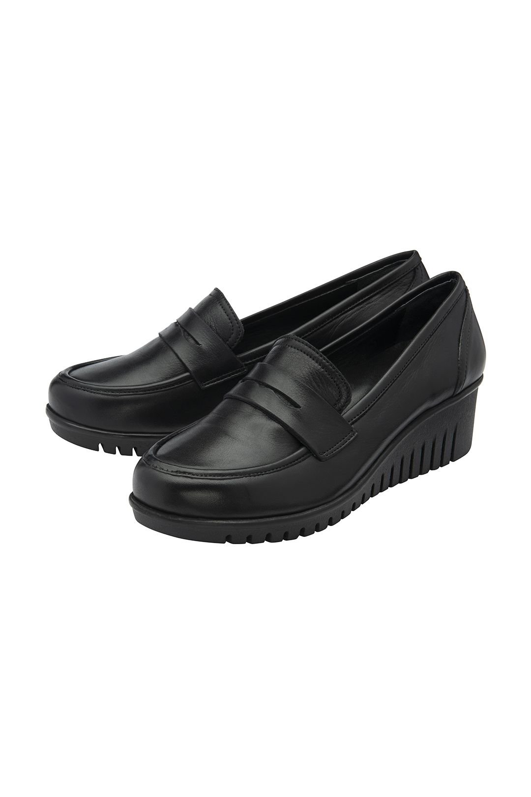 Lotus Lotus Women's 'Detroit' Leather Wedge Shoes in Black - 2