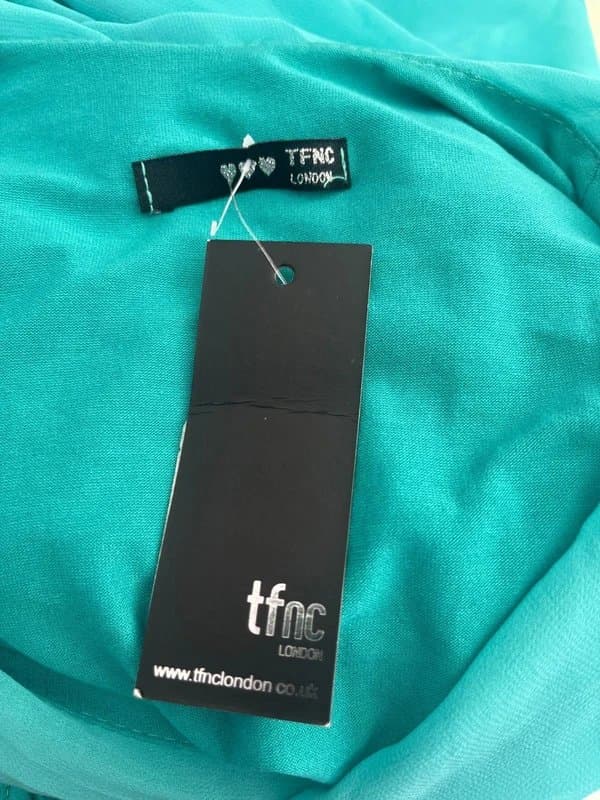 TFNC TFNC Chiffon Wrap Dress Size S Jade Sleeveless Womens NEW EU 36 RRP £40