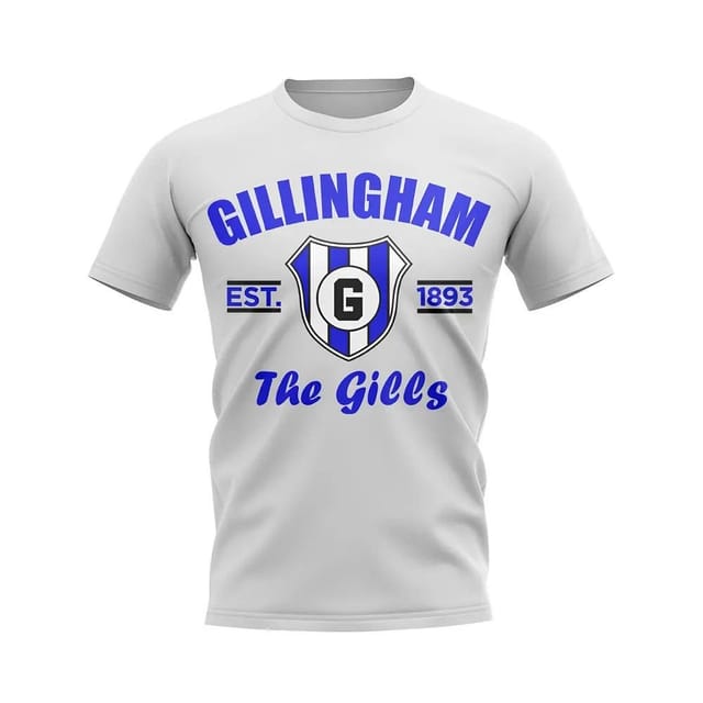 Gillingham Gillingham Men's Mens Established Football T-Shirt in White - 2