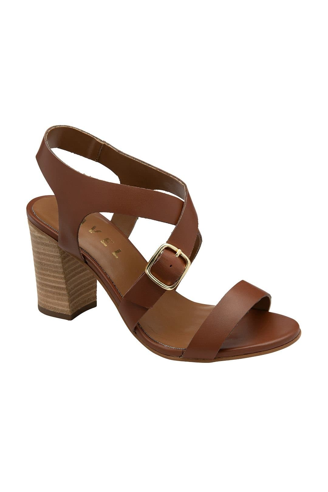 Ravel Ravel Women's 'Birkby' Leather Heeled Sandals in Tan