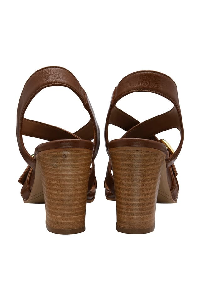 Ravel Ravel Women's 'Birkby' Leather Heeled Sandals in Tan - 3