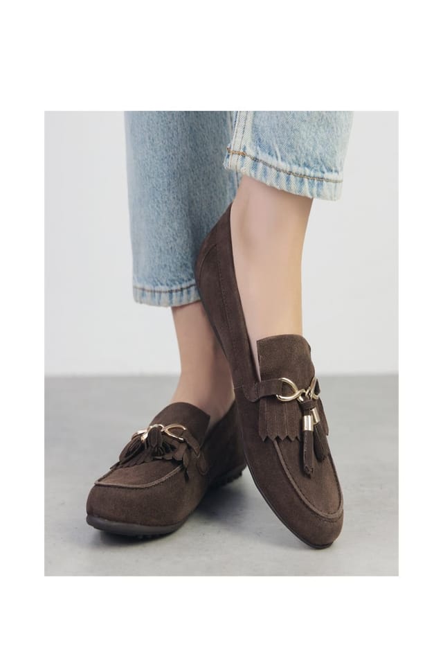 Moda In Pelle Moda In Pelle Women's 'Essana' Suede Loafers in Beige - 2