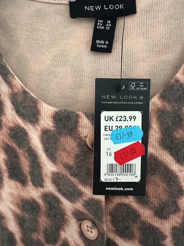 New Look Brown & Beige Leopard Print Knit Top