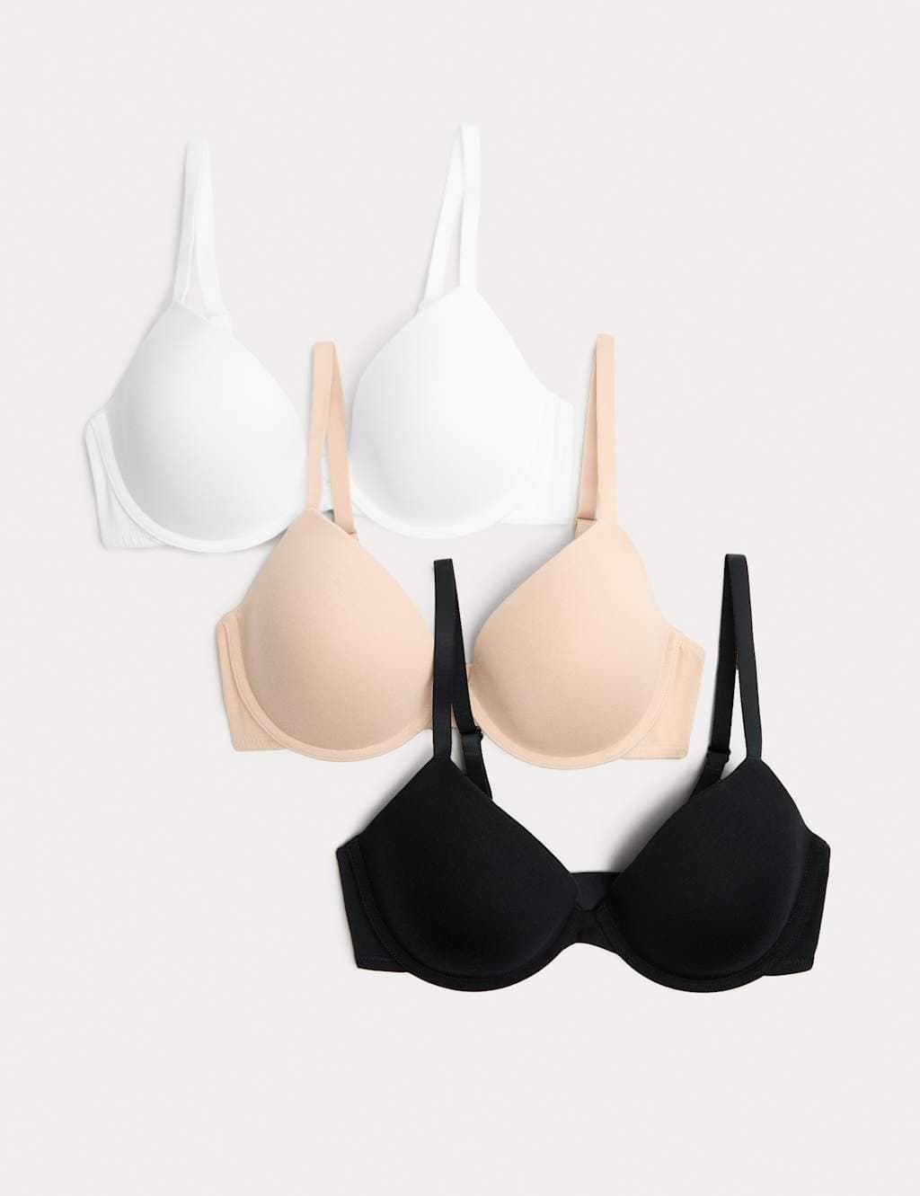 Marks & Spencer M&S Opaline Mix Wired Plunge T-Shirt Bras 3pk
