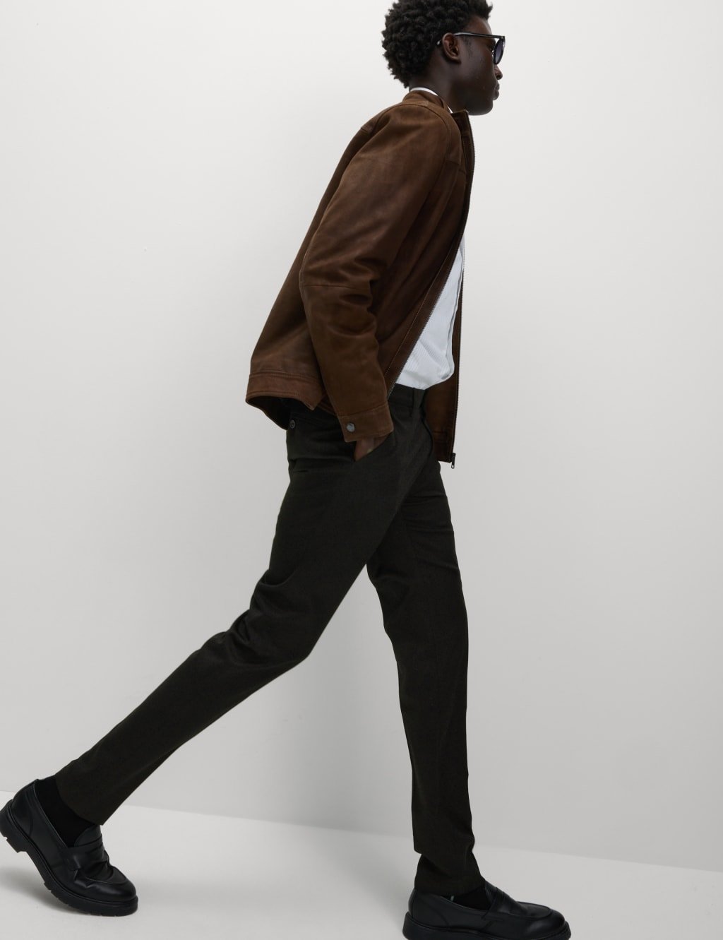 Marks & Spencer M&S Skinny Fit Smart Stretch Trousers Black - 4