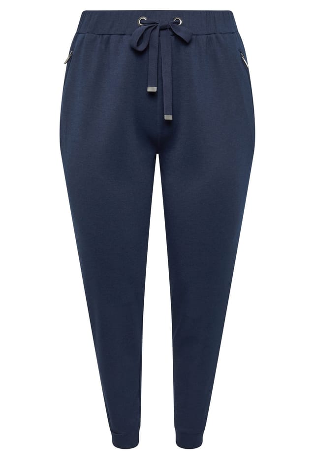 Evans Evans Women's Luxe Sweatshirt & Joggers Set in Dark Navy - 2
