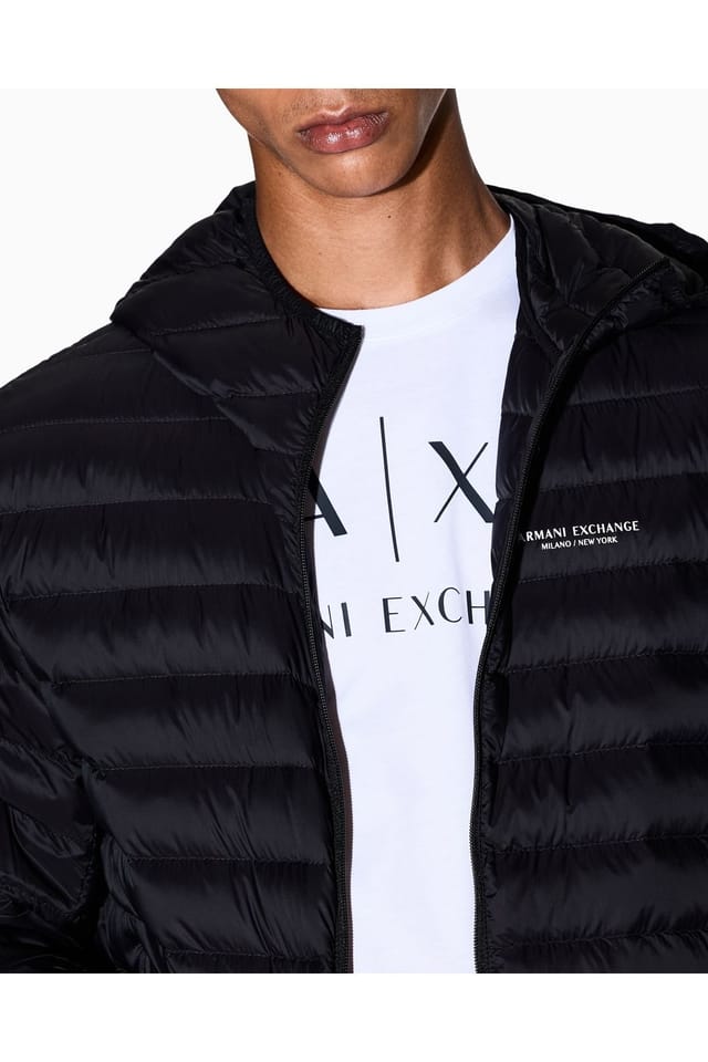 Armani Exchange Armani Exchange Men's Milano - New York Puffer Jacket Black - 3