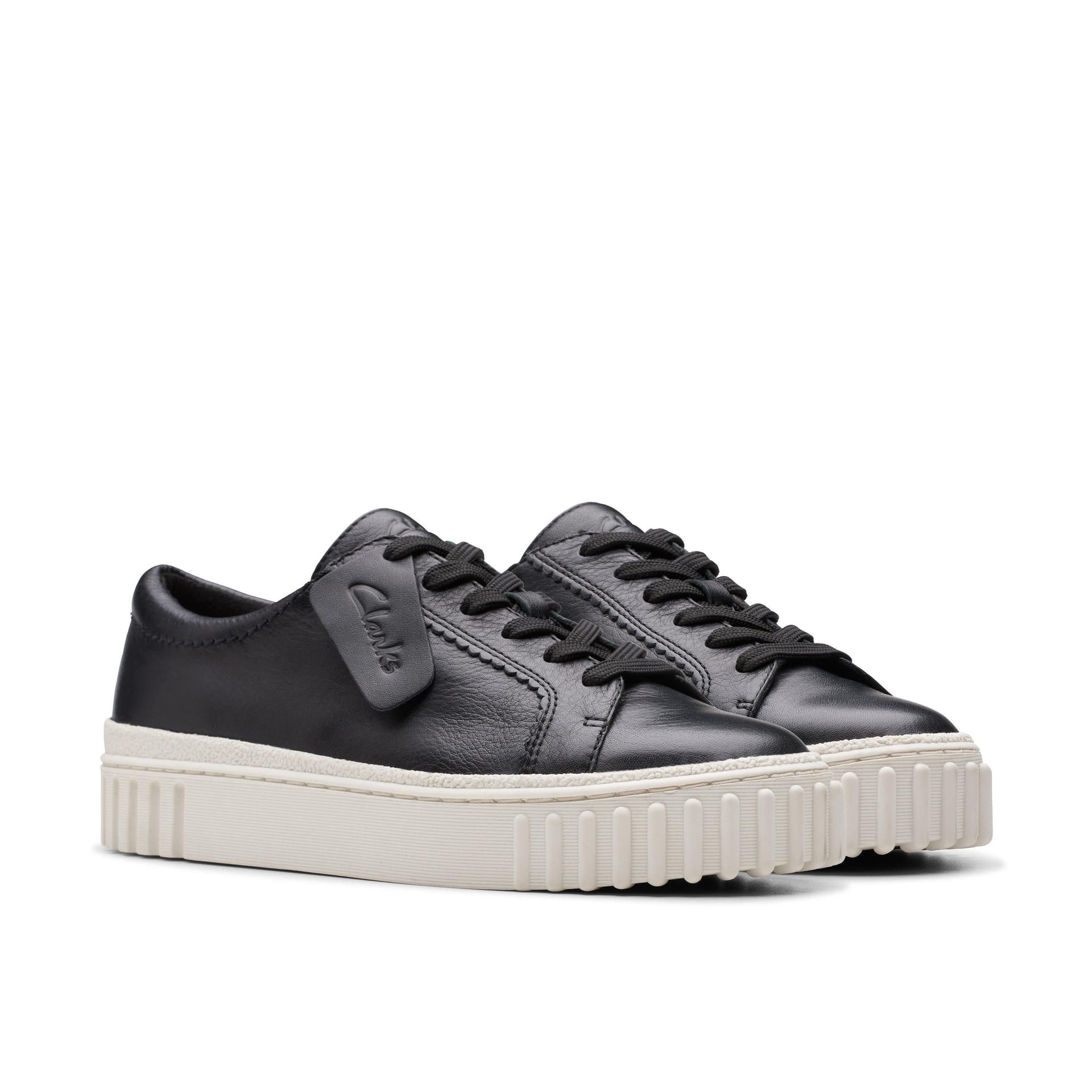 Clarks Clarks Women's Mayhill Walk Black Leather Trainers - 4