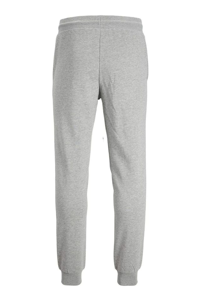 jack & jones Jack & Jones Men's Regular Fit Light Grey Cotton Sweatpants Joggers Ribbed Cuffs - 2