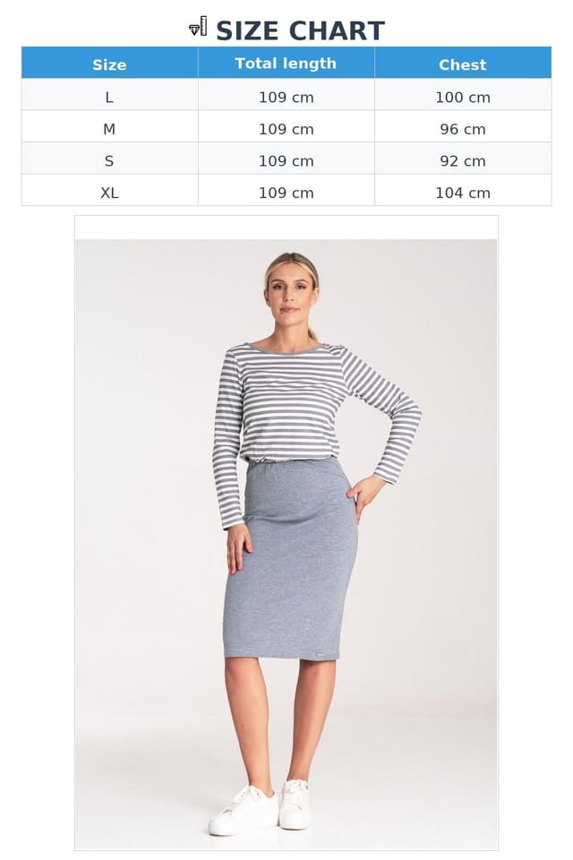 Love Lace Love Lace Women's Cotton Long Sleeve Striped Midi Dress in Grey - 3