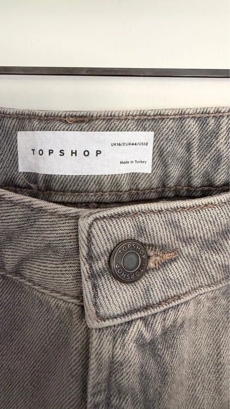 Topshop topshop blue/grey denim shorts