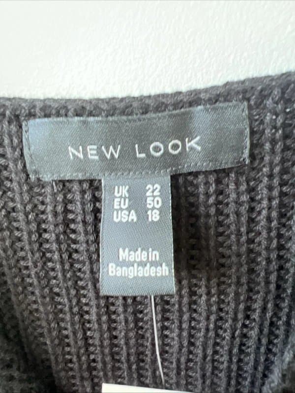 New Look New look - sleeveless knit top - size 22 - black