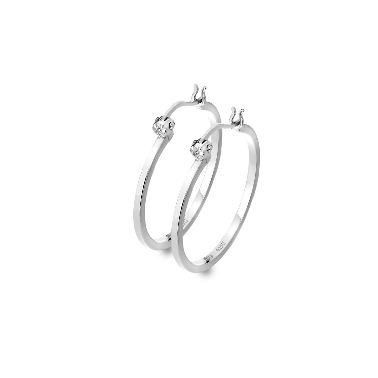 Hot Diamonds Hot Diamonds Women's Hoop Earrings in Silver