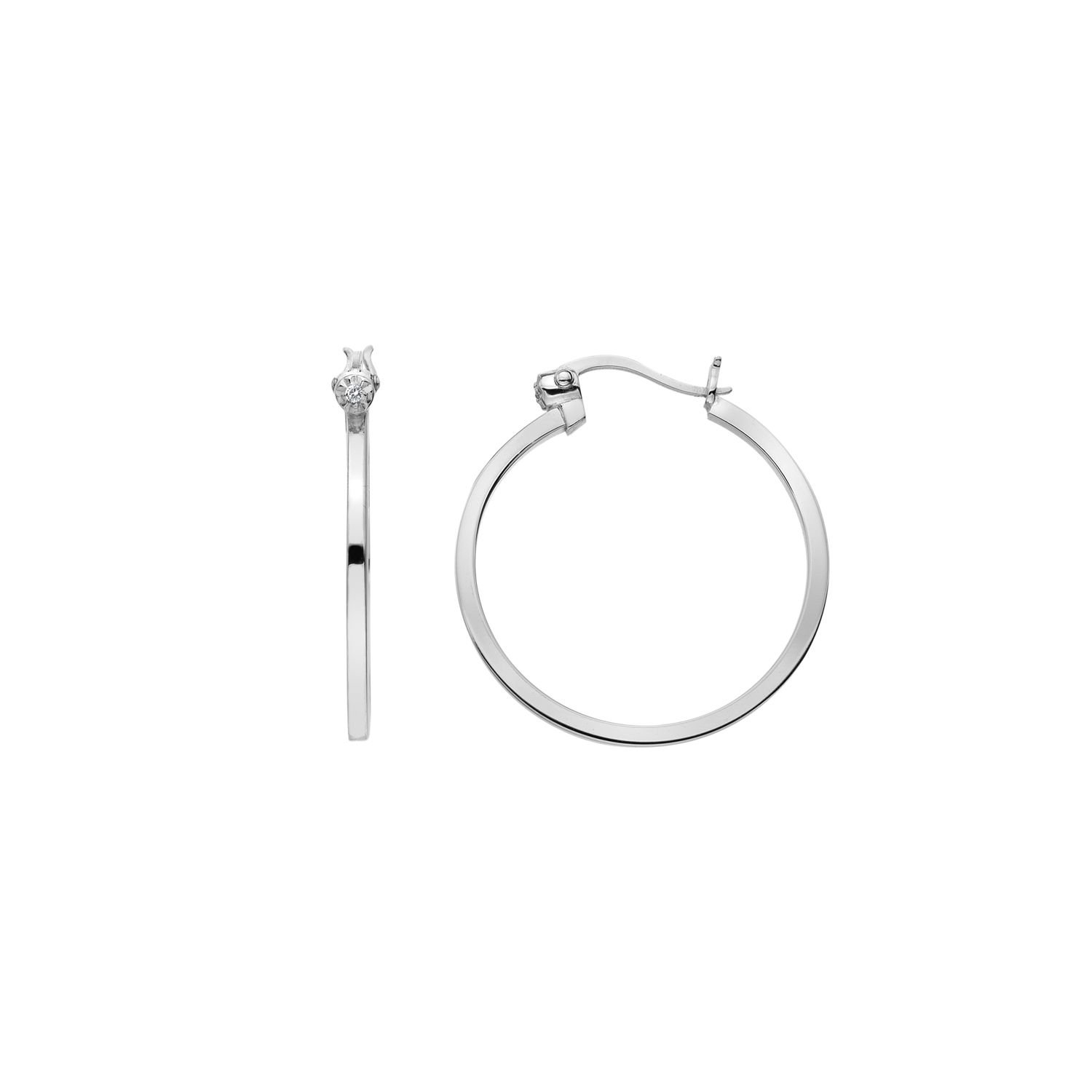 Hot Diamonds Hot Diamonds Women's Hoop Earrings in Silver - 3