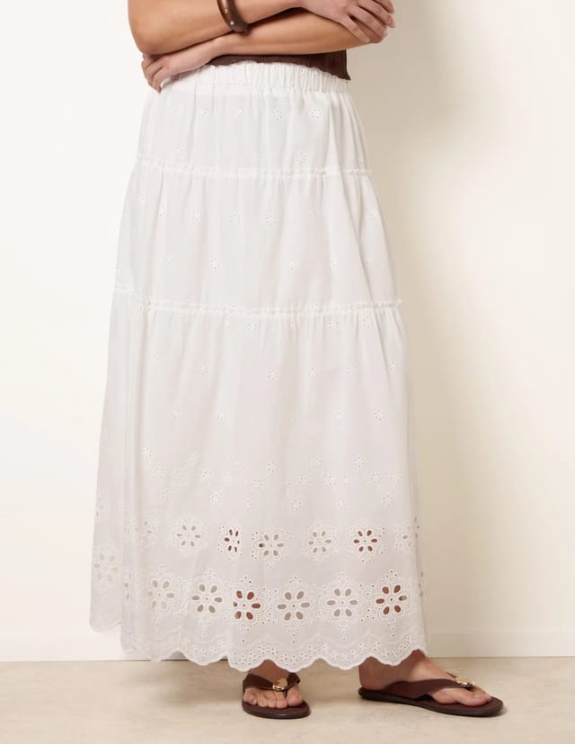 Blue Vanilla Crochet Detailed Maxi Skirt - 2