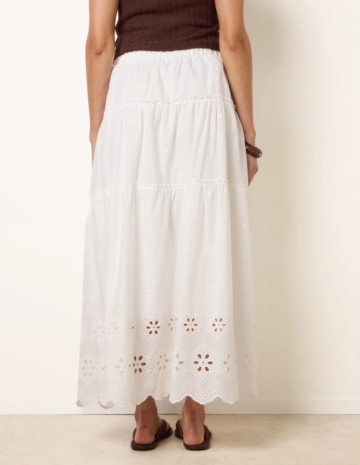 Blue Vanilla Crochet Detailed Maxi Skirt - 4