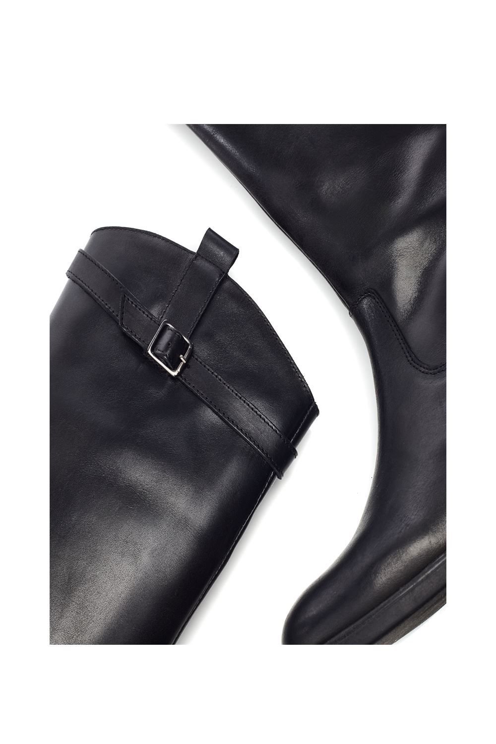 b.soleful b.soleful Women's 'B.Luna' Leather Biker Boots in Black - 4