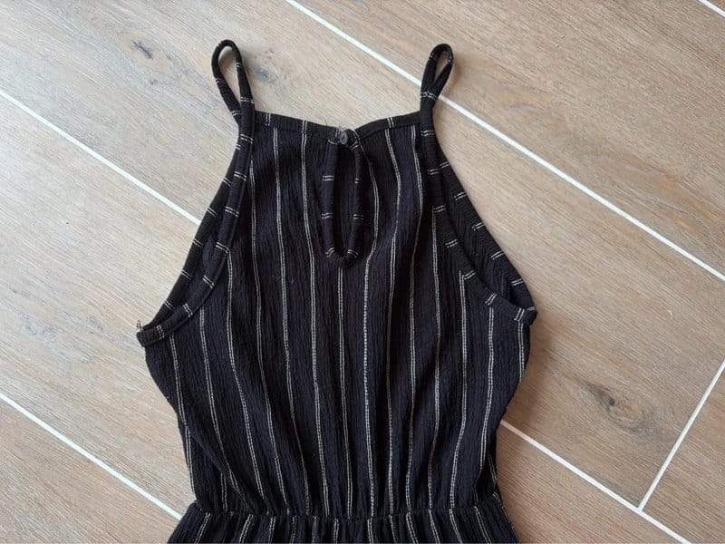 Black stripe jumpsuit