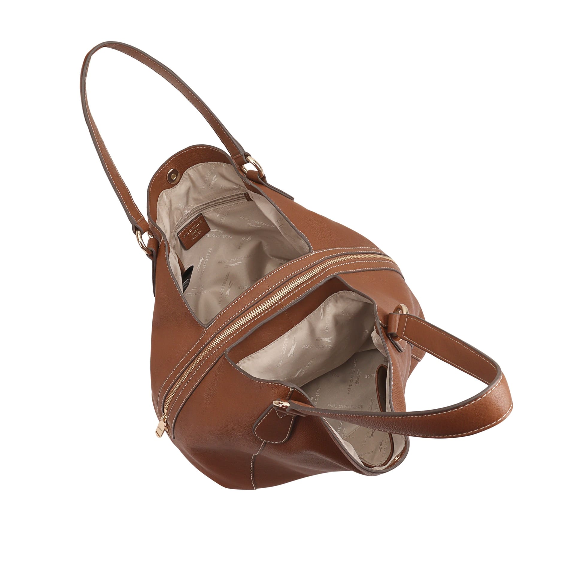 Paul Costelloe Paul Costelloe Women's Sophie Leather Shoulder Bag in Brown - 4