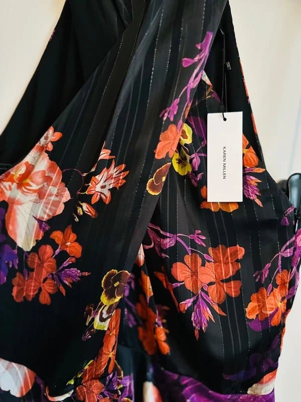 Karen Millen Karen Millen Floral Layered Chiffon Dress