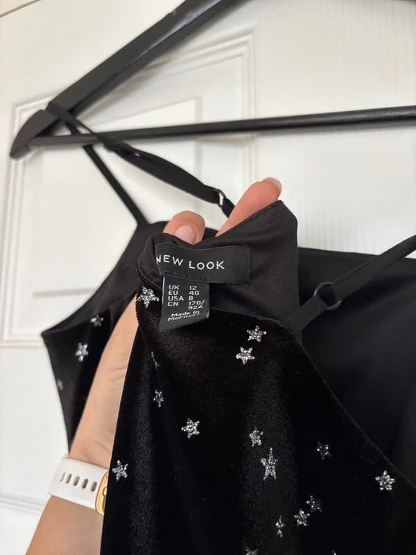 New Look Velvet star skater dress