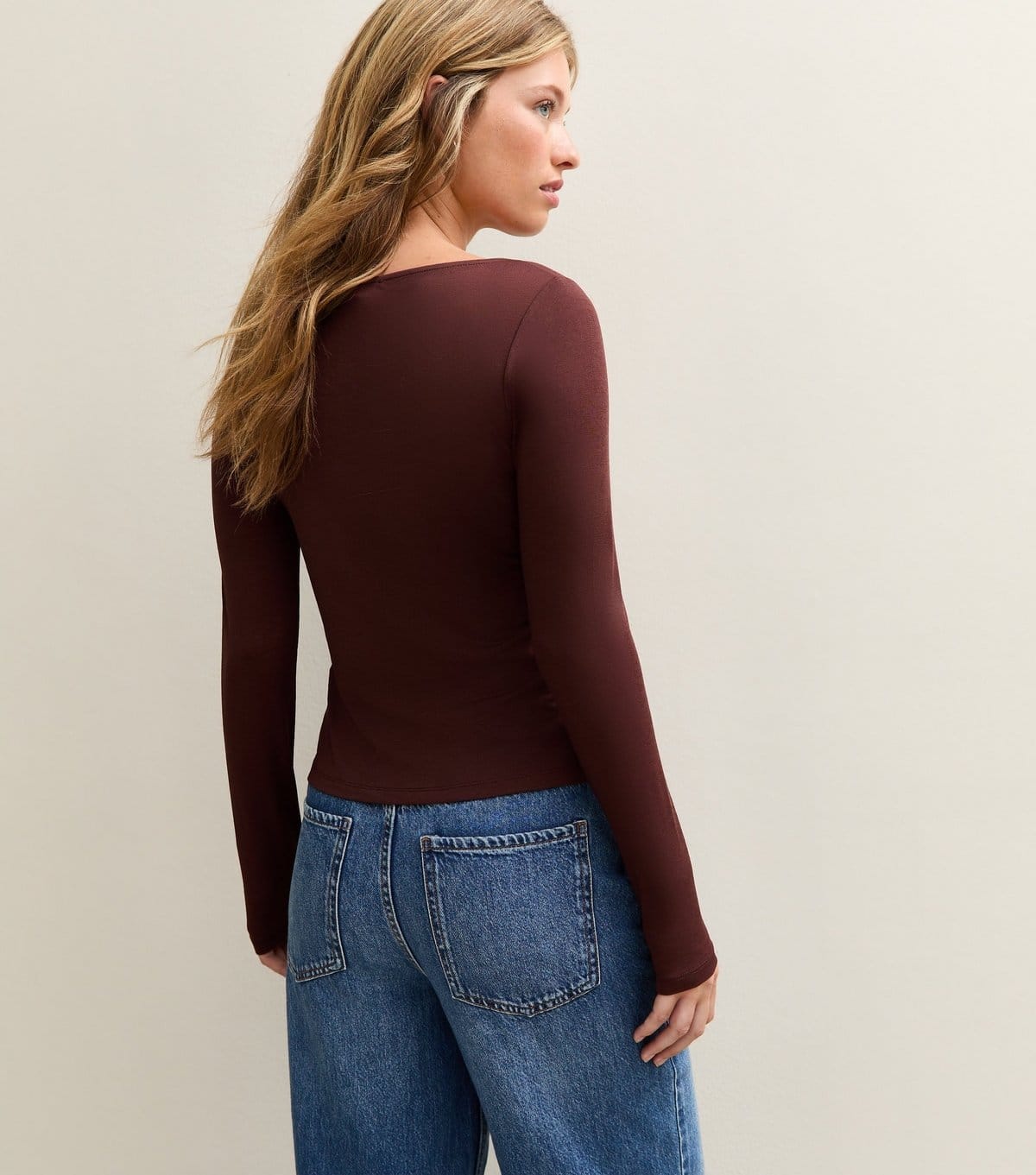 New Look Women's Brown Button Through Long Sleeve Top New Look - 4