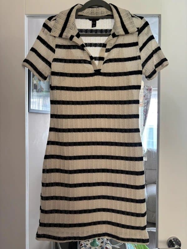 New Look Crochet Short Sleeve Dress