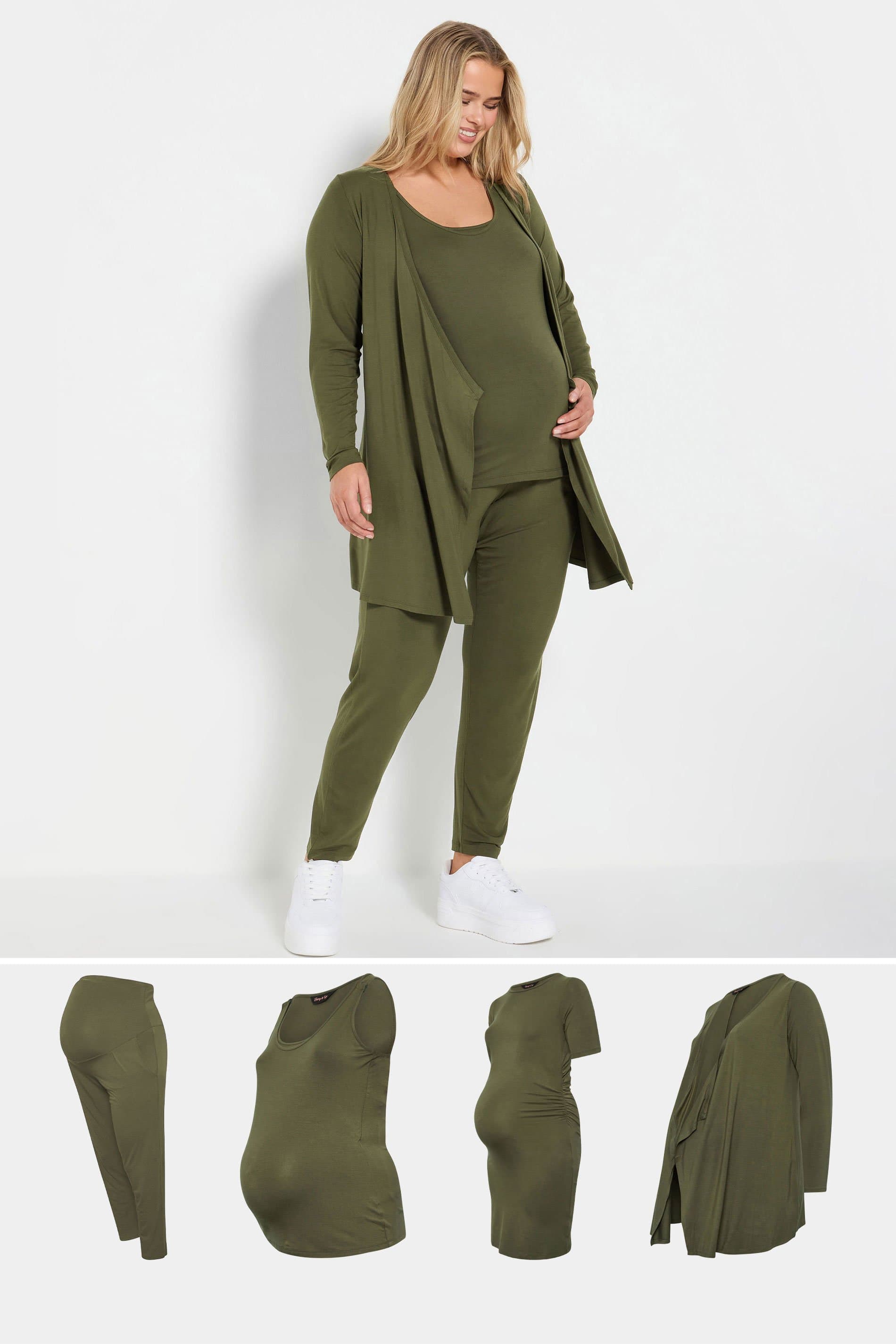 Bump It Up Bump It Up Maternity Plus Size Khaki Green Essentials Kit