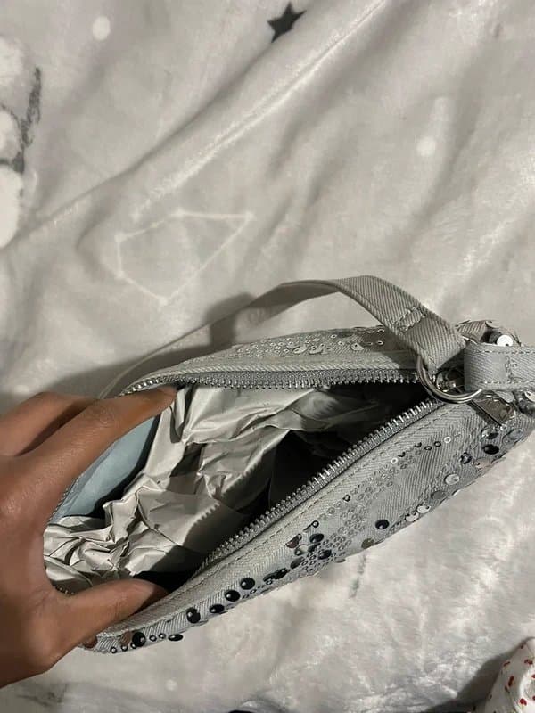 Bershka Bershka silver sequin shoulder bag