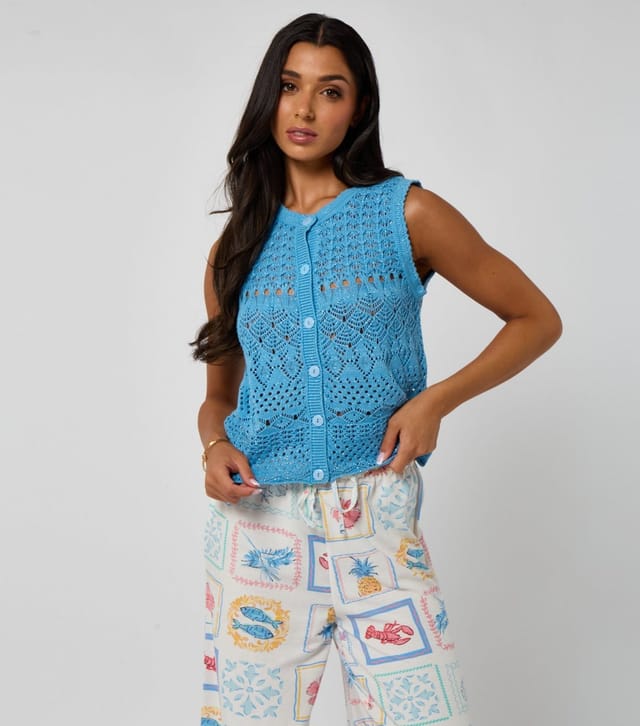 Urban Bliss Women's White Postcard Print Wide Leg Trousers Urban Bliss New Look - 3