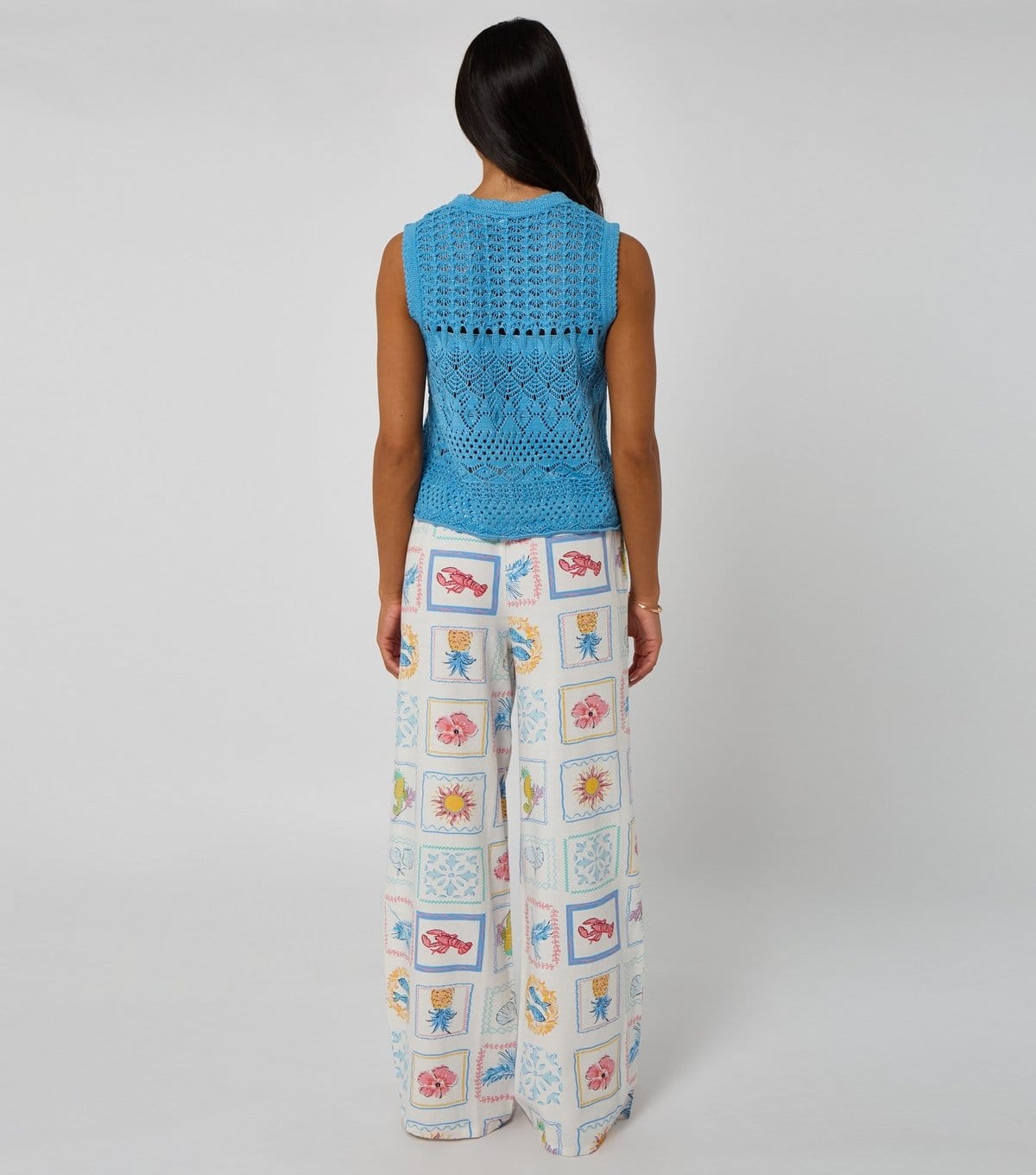 Urban Bliss Women's White Postcard Print Wide Leg Trousers Urban Bliss New Look - 4