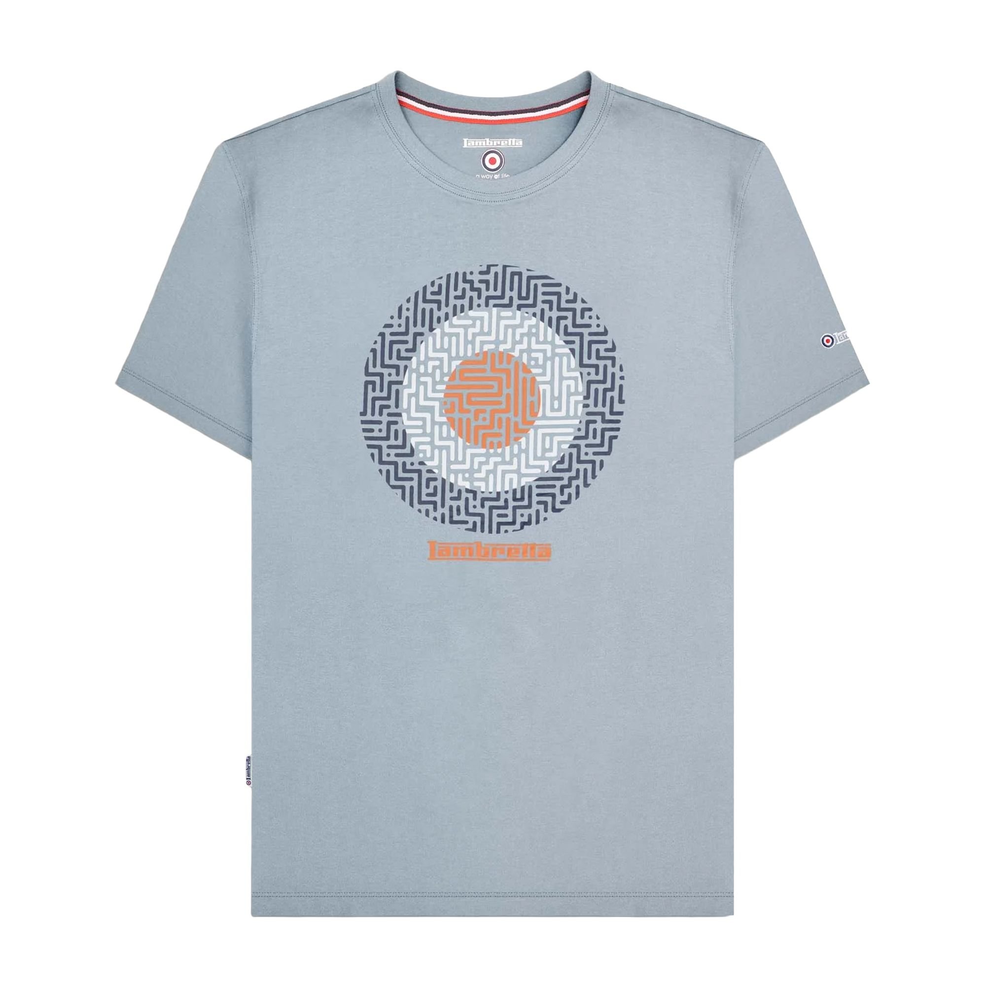 Lambretta Lambretta Men's SS25 Geometric T-Shirt in Blue - 3