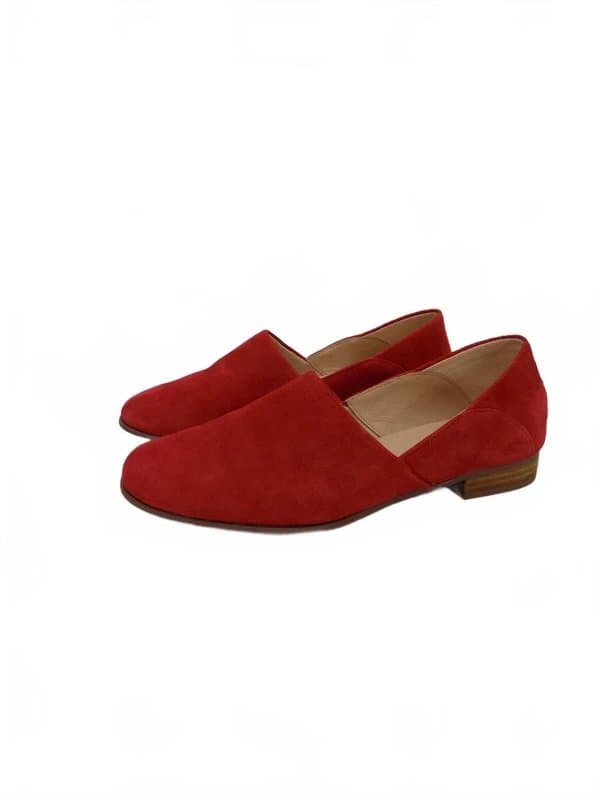 Clarks Clarks Red Flat Shoes Uk 5 to 4.5 Womens Leather Suede Low Heel Ballerina Pumps