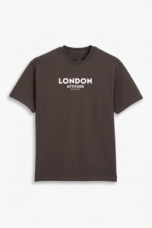 LONDON ATTITUDE LONDON ATTITUDE Men's Original Creators Dragon Graphic Heavyweight Oversized T-Shirt in Chocolate - 3