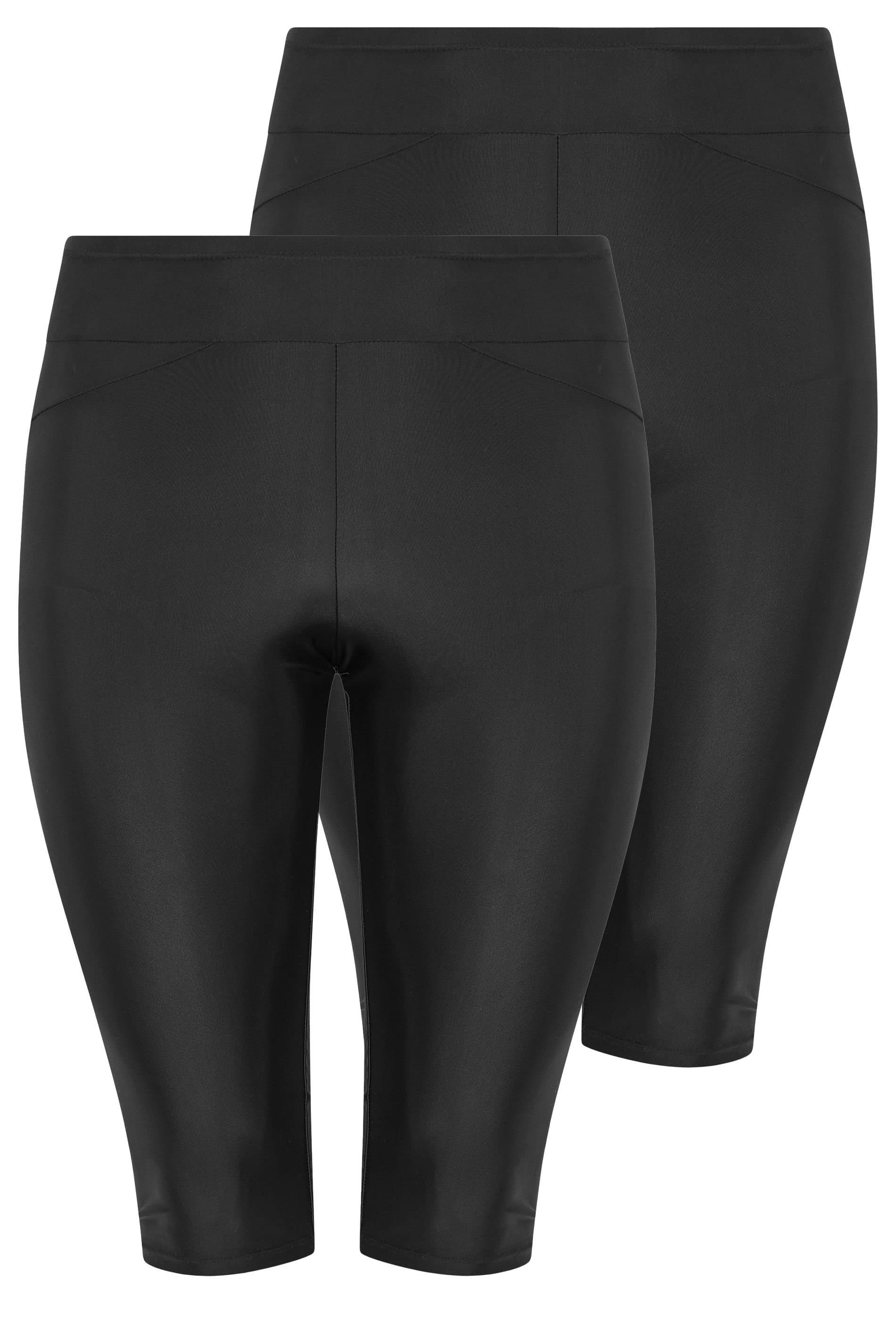Yours Yours Women's 2 Pack Long Swim Shorts in Black