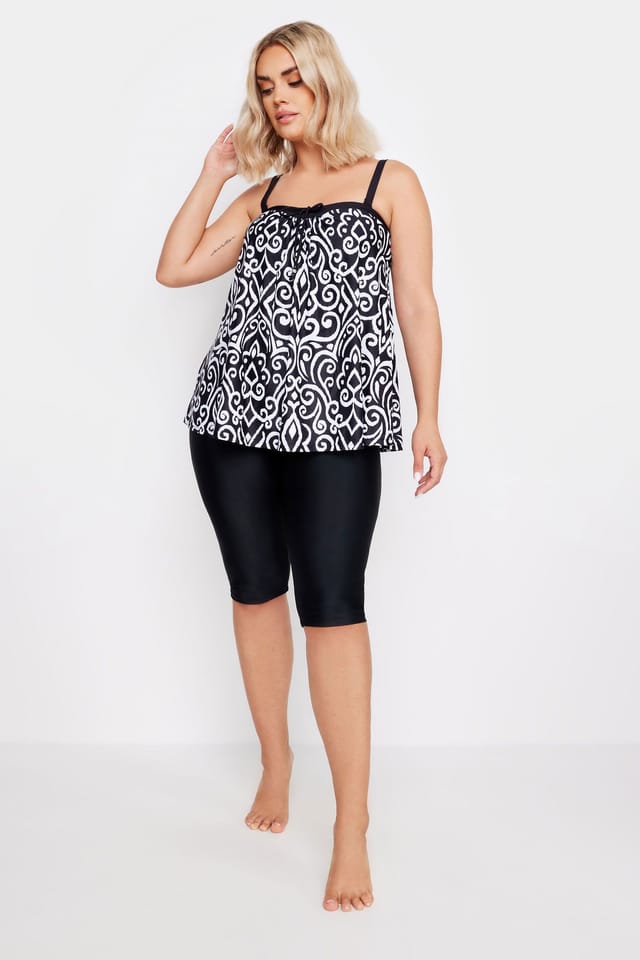 Yours Yours Women's 2 Pack Long Swim Shorts in Black - 3