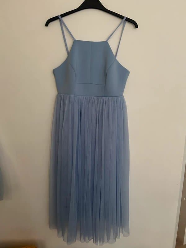 ASOS UK 12 Blue tulle midi dress