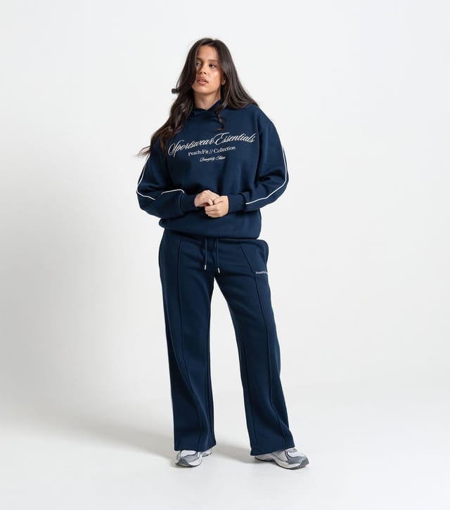 Peach Fit Women's Navy Sportswear Essentials Logo Maya Hoodie Peach Fit New Look - 2