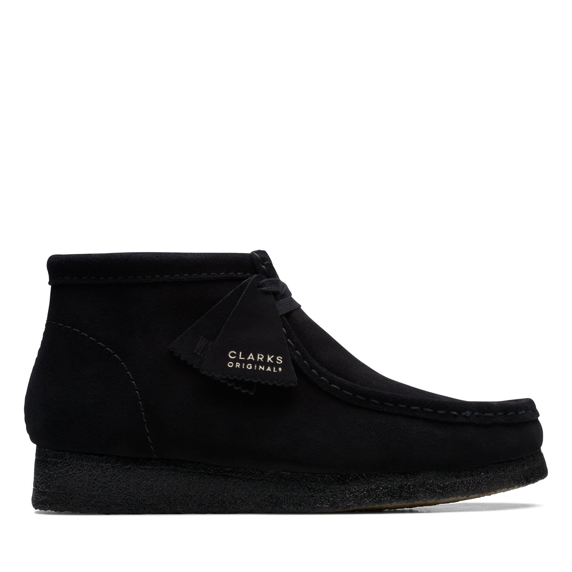 Clarks Clarks Men's Wallabee Boot Black Suede Ankle Boots, Wallabee, Lace Up