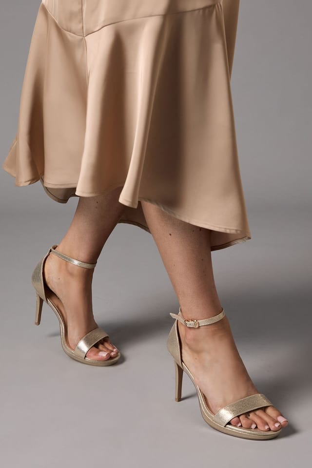 Coast Coast Women's Talia Metallic Textile Platform High Heel Sandals in Gold - 2