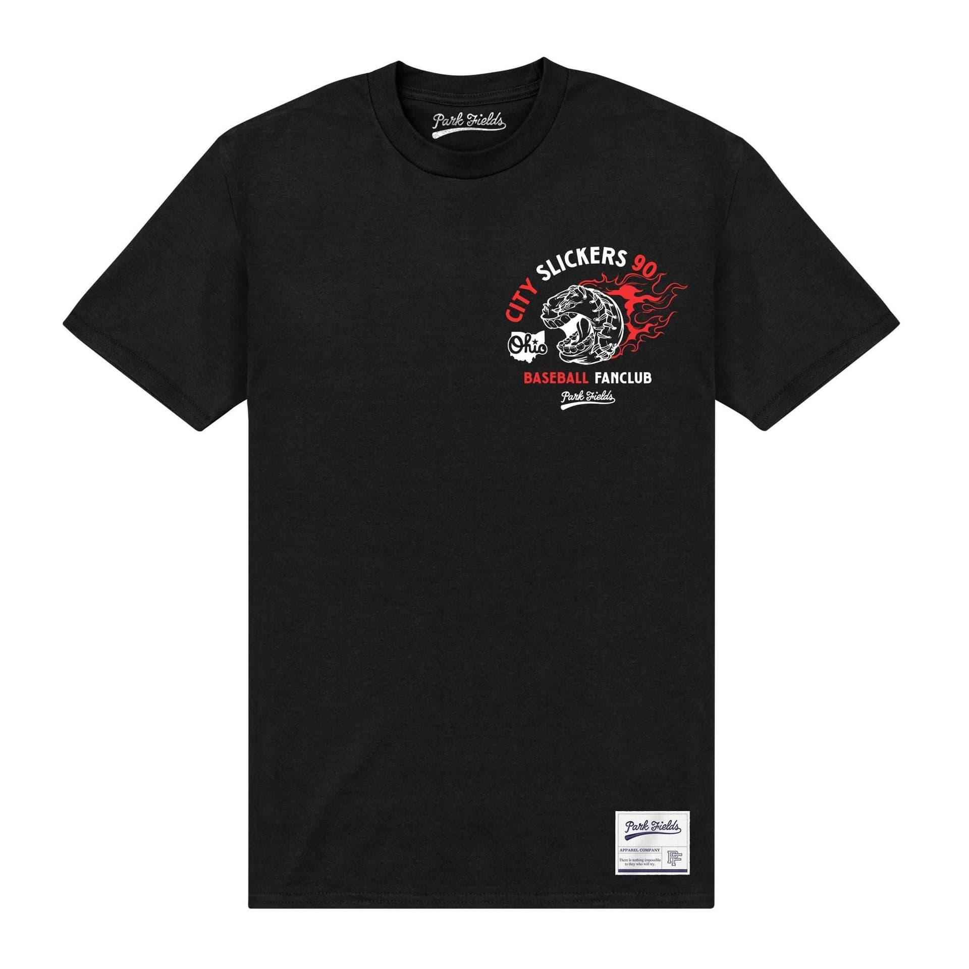 City Slickers City Slickers Men's Ohio Baseball Fan Club T-Shirt in Black