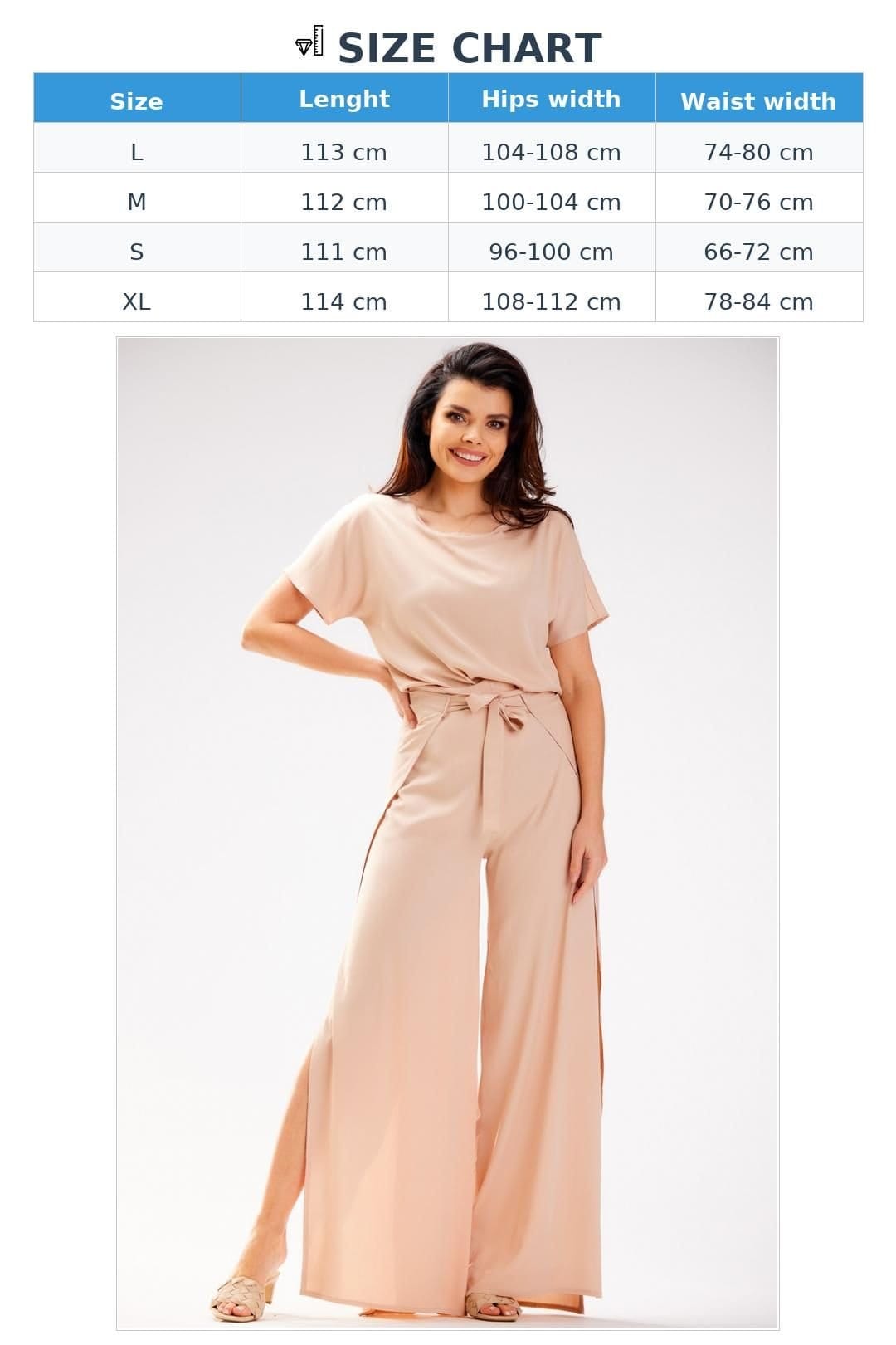 Love Lace Love Lace Women's Tiered High Waisted Grecian Viscose Pants in Beige - 4
