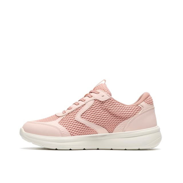 Clarks Clarks Women's Ezrinn Tie Dusty Pink Trainers - 2