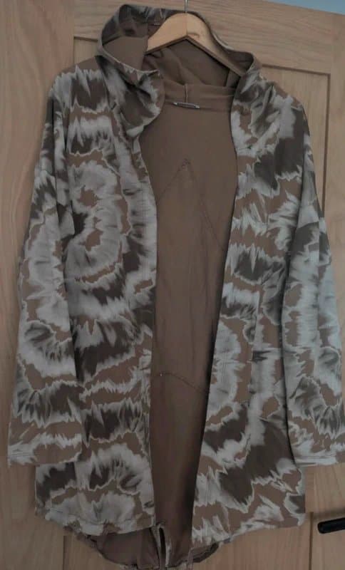 Bershka Bershka Beige mix sequin back Cotton hoodie one size chest 46"