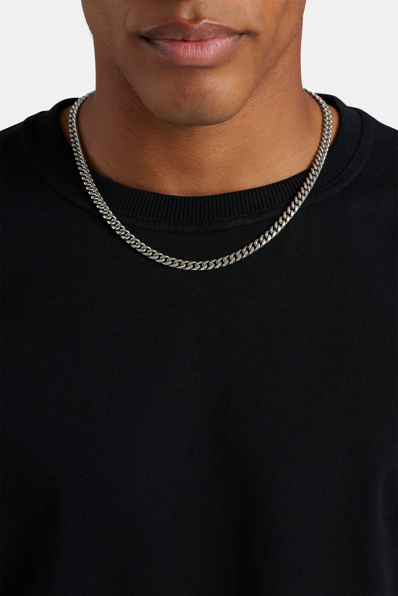 Cernucci Cernucci Men's 5mm Miami Cuban Chain in Metallic Silver - 4